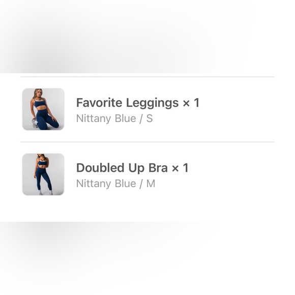 Weylyn Doubled Up Sports Bra and Favorite Leggings Set M/S Navy Blue - Picture 4 of 9